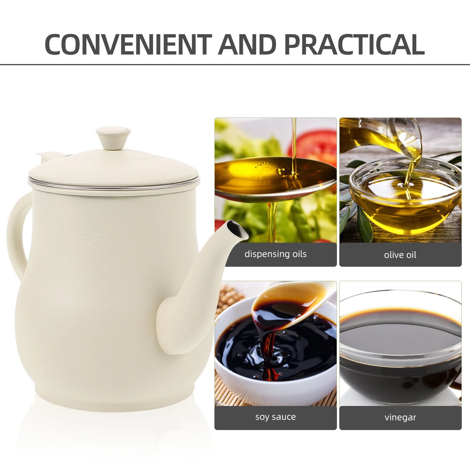 

Fine Mesh Strainer Pot Large Capacity Stainless Steel Oil Dispenser For Kitchen Oil Storage Filtration Container