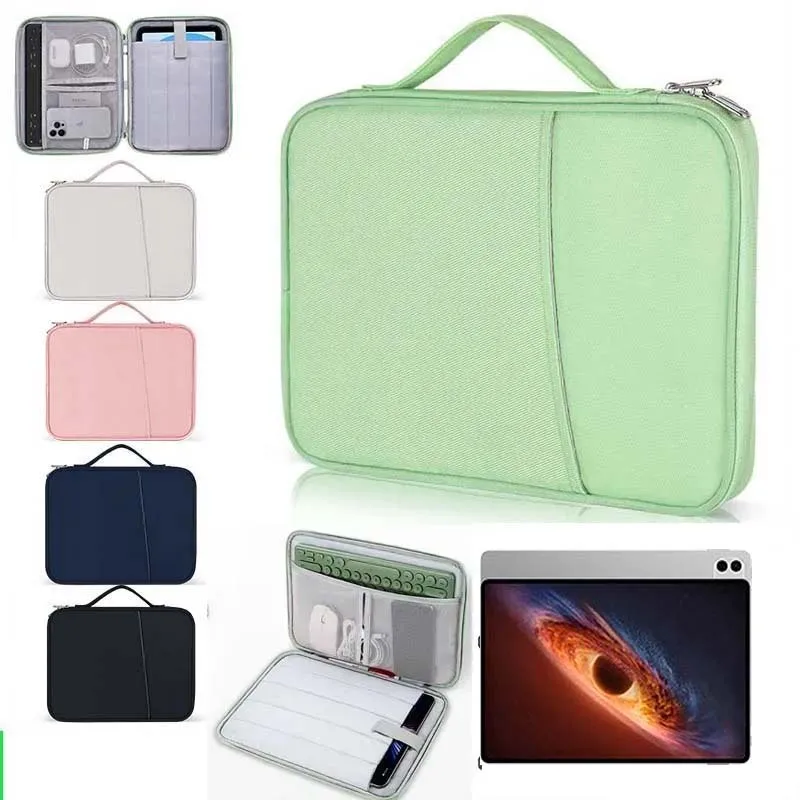 

for Honor MagicPad4 Tablet Storage Bag Waterproof Sleeve Multi Pockets Handle Zip Pouch for Cable Mouse Keyboard