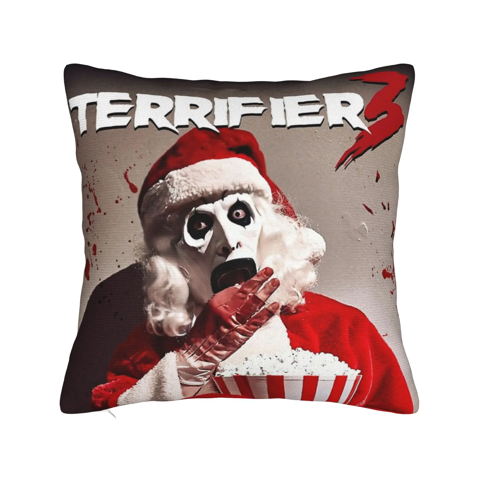 Terrifier Christmas Santa Terrifier 3 Pillowcase Soft Polyester Cushion Cover Decor  Pillow Case Cover Chair Wholesale 40X40cm