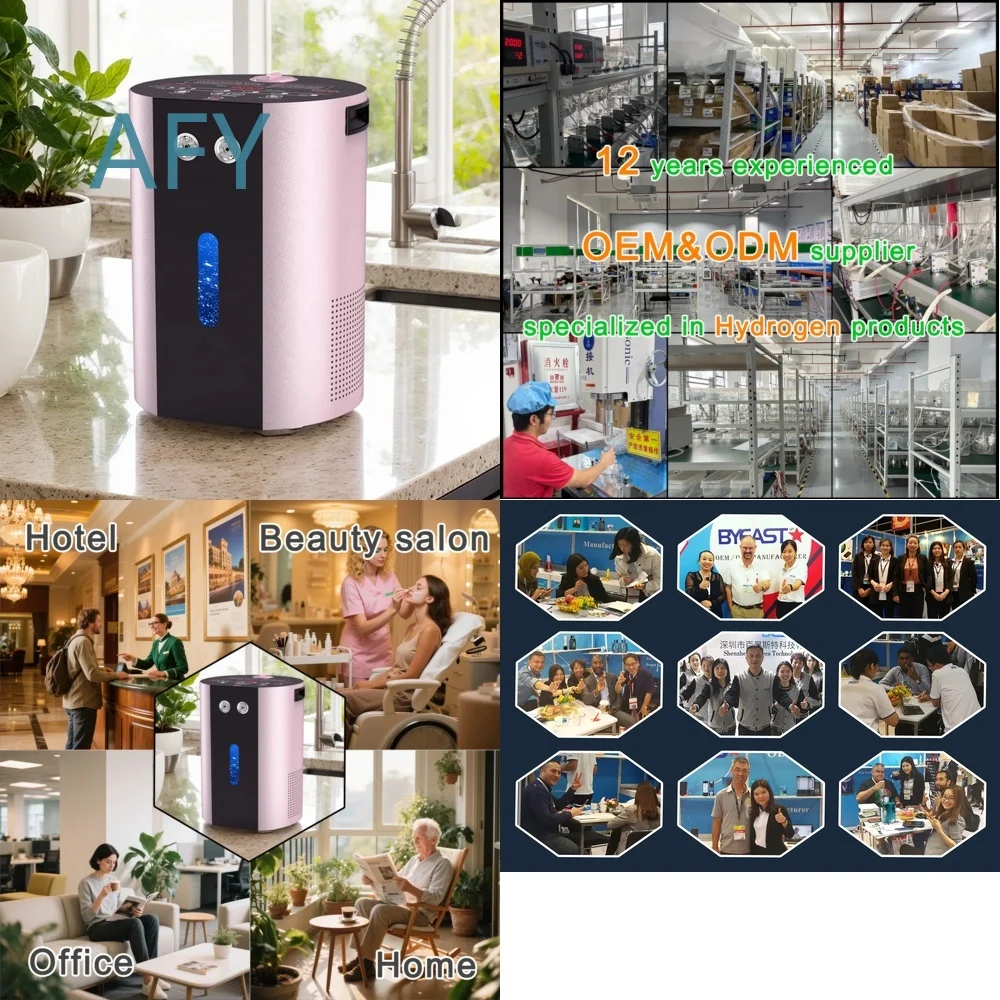 Hydrogen Bath Machine for Home Use 1600ml H2 Inhalation Device for Wellness Hydrogen Therapy Generator HHO Breathing