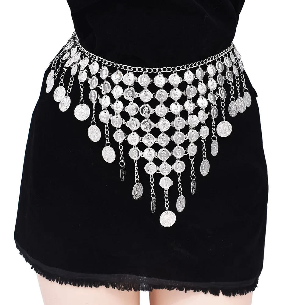 

Индивидуальная поясная цепочка, индийские монеты для танца живота, аксессуары для талии с кисточками, пояс для танца живота