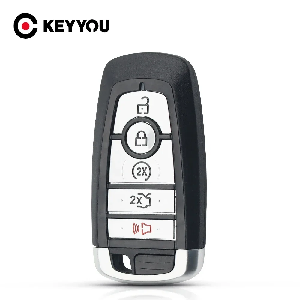 

KEYYOU Smart Remote Control Car Key Fob 5 Buttons For Ford Fusion Expedition Explorer Edge Mustang 2017 2018 F-250 F-350 F-450