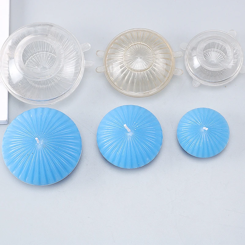 Floating Candle DIY Mold Striped Floating Candle Model Making Tool Elliptical Moulds DIY Handmade Candle Plastic Tool