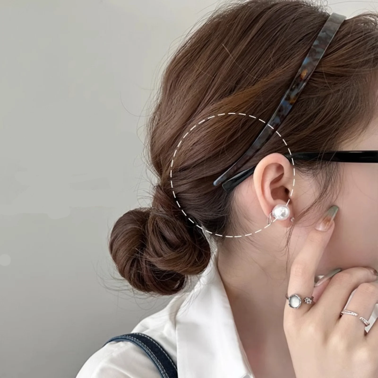 1 Damen-Haarschmuck mit nicht klemmende Ohrknochen, Essigsäure-Stirnband, Stirnband, High-End-Haarband für Mädchen, 2024, neuer Sommer, elegant – Detail 11
