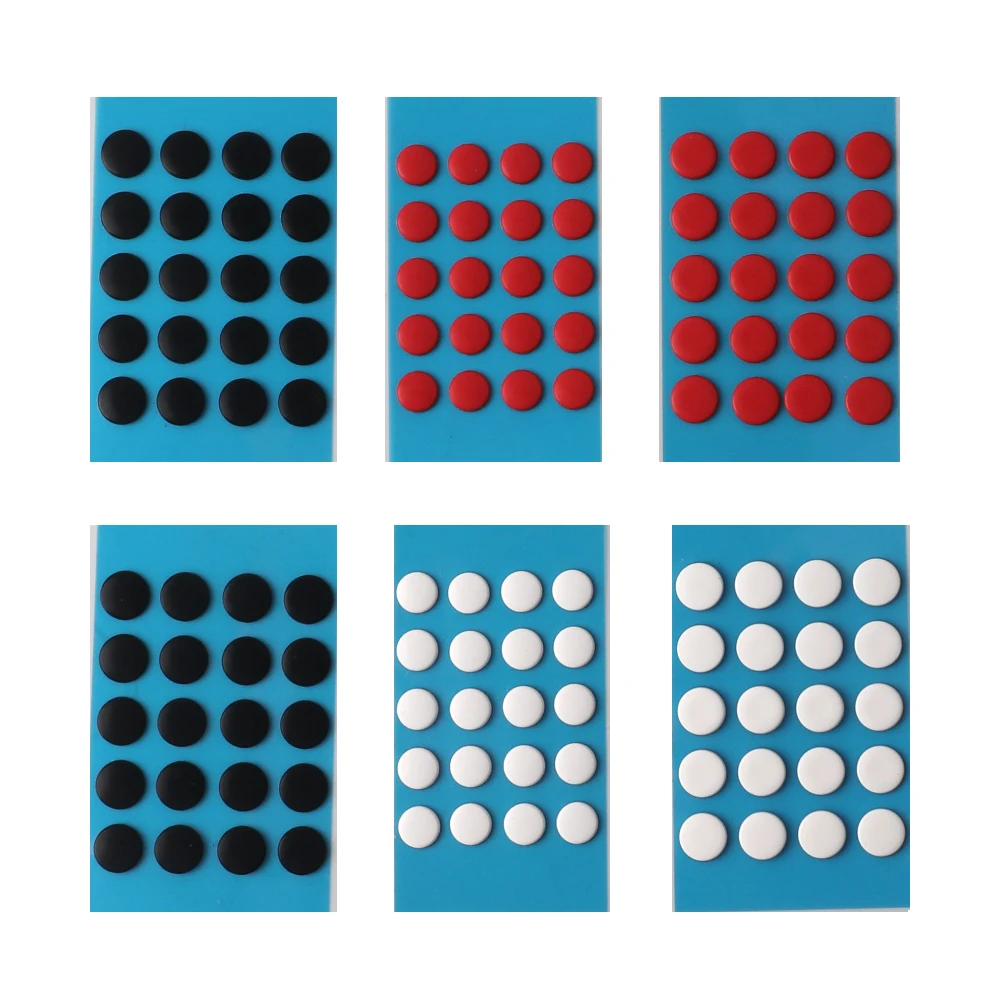 Small Round Dot 6mm 7mm Diameter ICE Universal Mouse Skates Red Black White Glide Feet Sticker