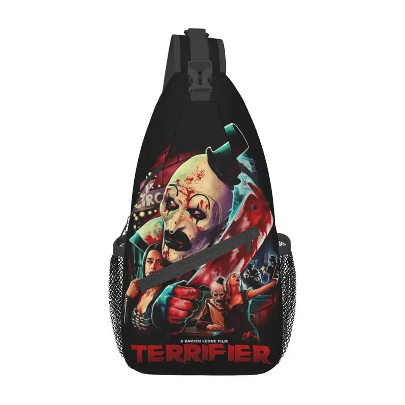 

Fashion Terrifiers Sling Bag for Cycling Camping Men Halloween Horror Movie Crossbody Chest Backpack Shoulder Daypack