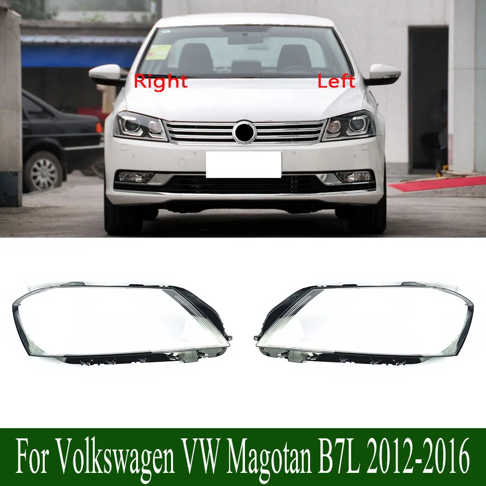 For Volkswagen VW Magotan B7L 2012-2016 Front Headlamp Cover Transparent PC Lampshade Headlight Shell Lens Plexiglass