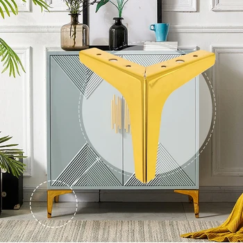 4 pièces pieds de meubles noir or Table basse pieds armoire support canapé pieds pour matériel de Table 10/13/15/17CM