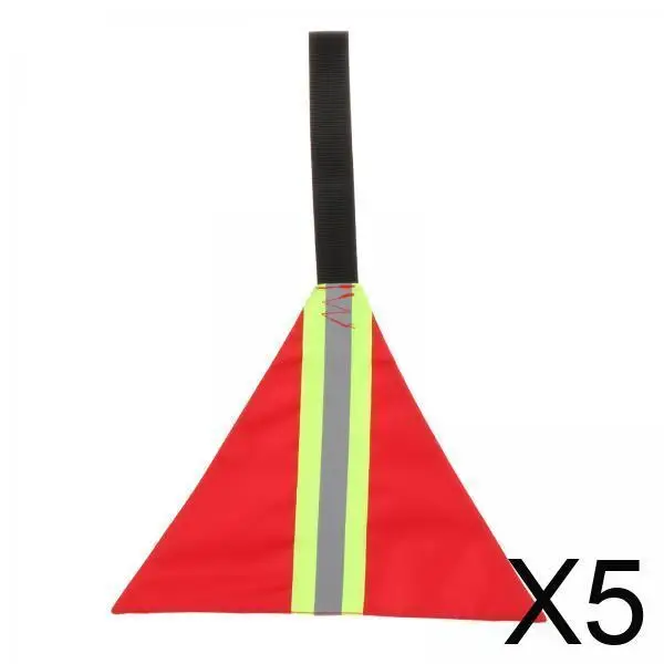 

5x Safe Travel Flag for Kayak Canoe Reflective Lightweight Canoe Towing Warning Flag for Bicycle Travel Fishing Boat Equipment