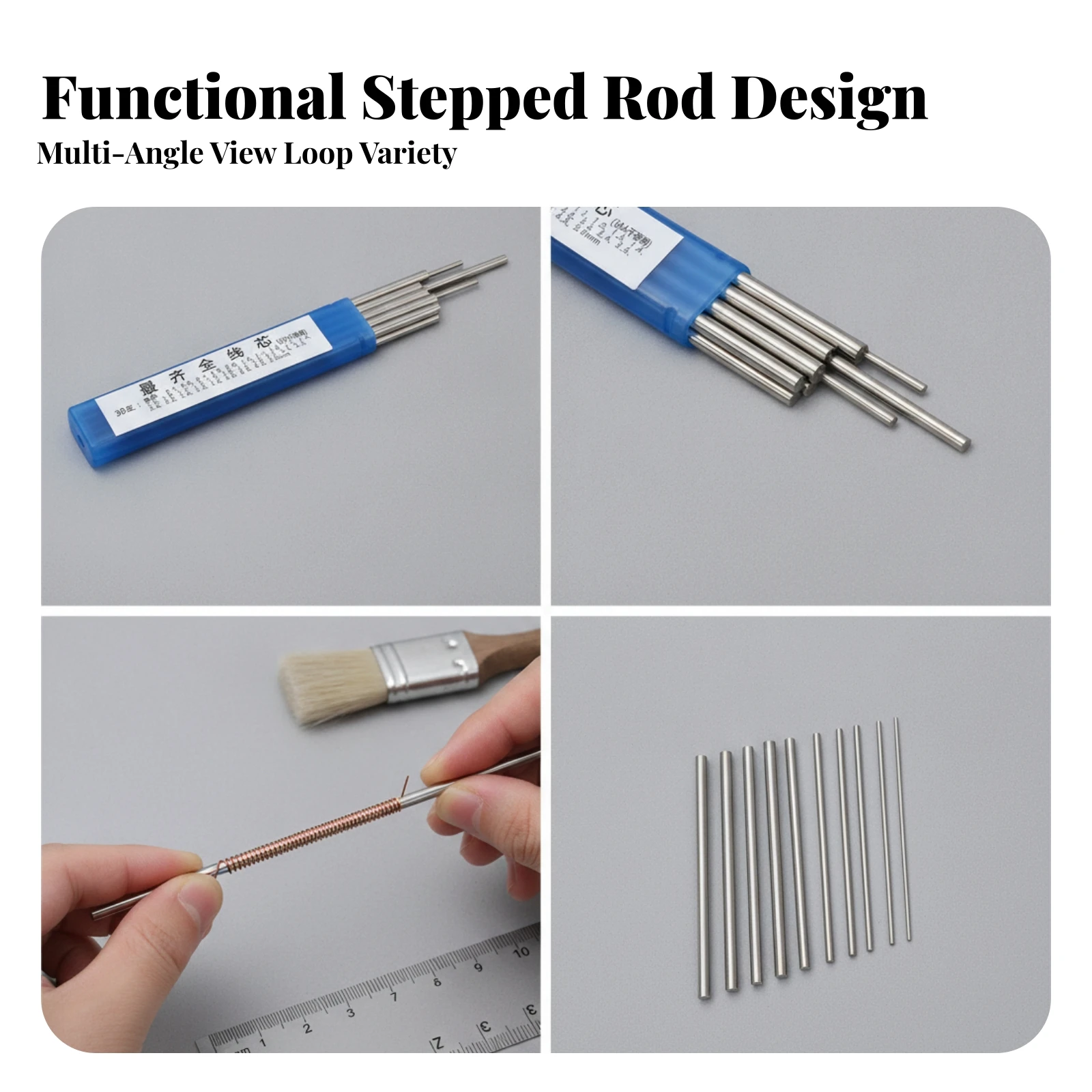 30 Pieces Spring Making Rods Cylindrical Coil Winding Rods Winding Bar Accurate Rust-Resistant for Crafters, Workshop