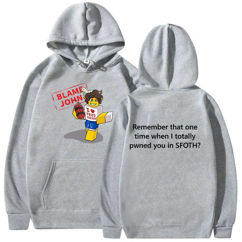 مضحك اللوم جون Shedletsky Forsaken ميمي هوديي الرجال النساء الصوف طويلة الأكمام المتضخم البلوز عارضة الأزياء البلوز هودي