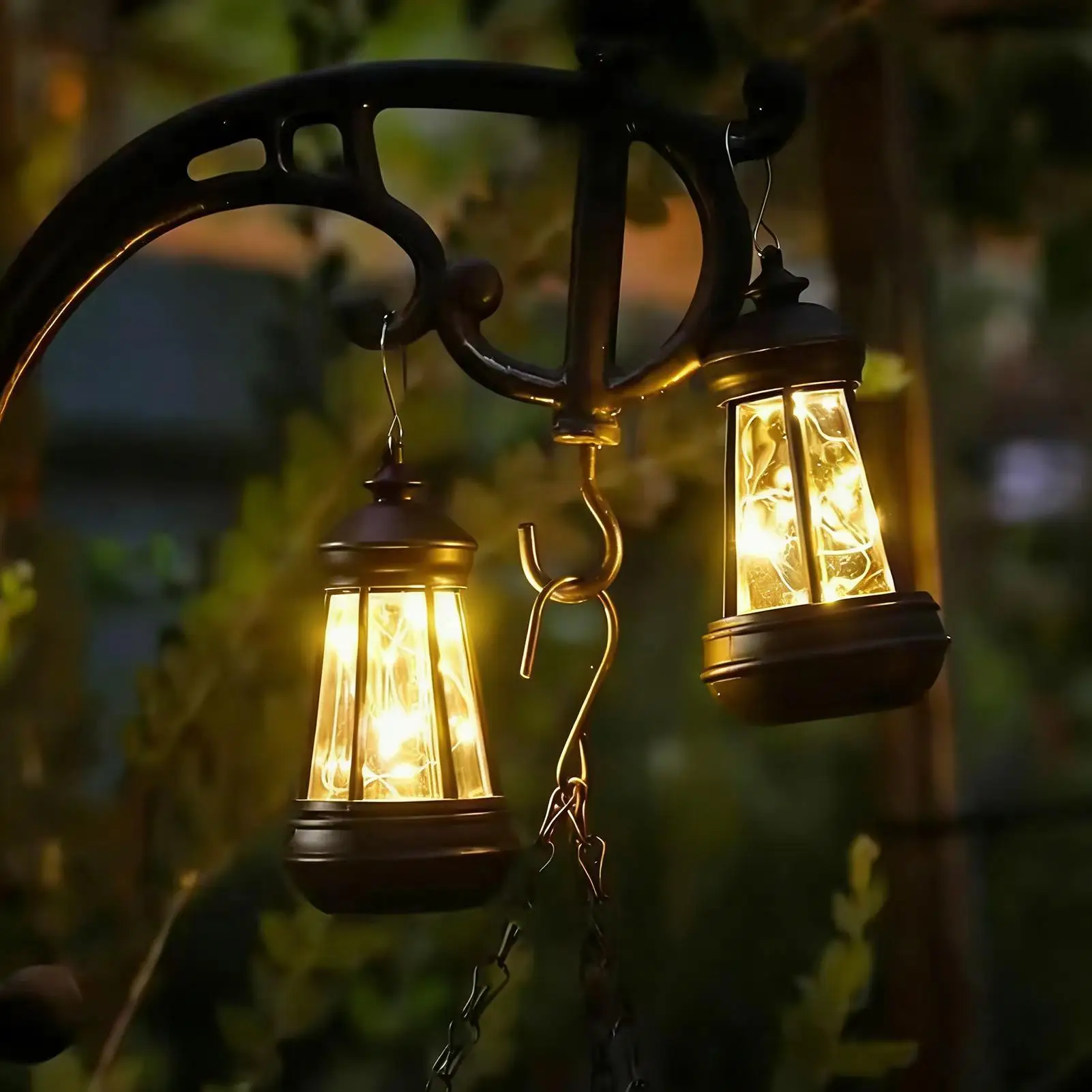 

Уличный солнечный фонарь для патио, устойчивый к атмосферным воздействиям, ландшафтный дизайн, подвесные светильники на солнечной энергии для спереди двора, патио