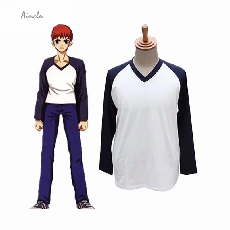 

Ainclu, бесплатная доставка, новая рубашка и куртка Fate Stay Night Emiya Shirou, костюмы для косплея