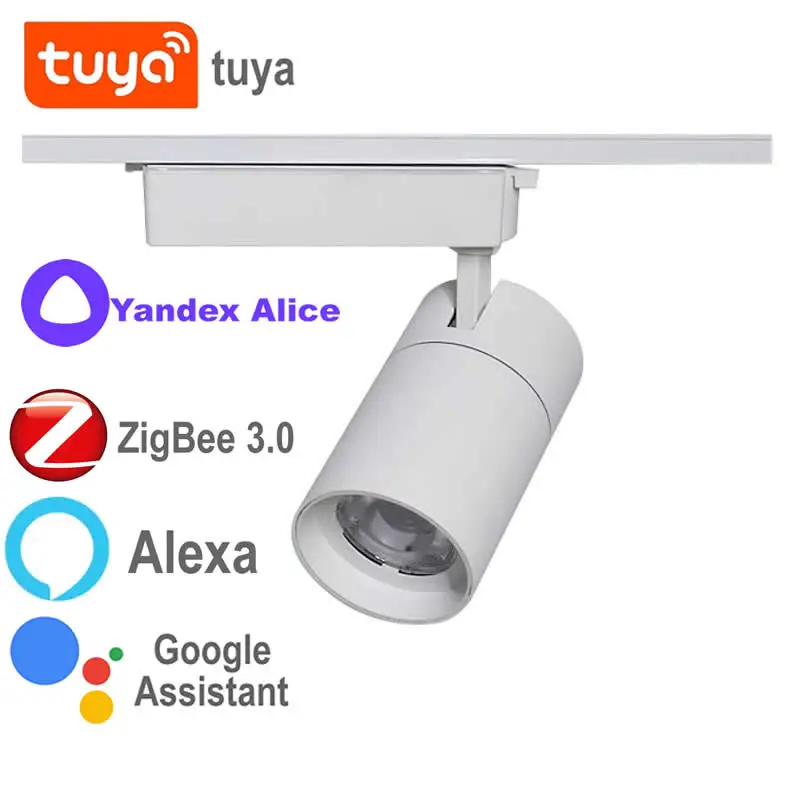 

Zigbee Tuya Led Track Light 2MQTT Dimmable Smart Home Assistant Alice Alexa Hue Wall Lamp Ceiling Spot Led Rail Spotlight