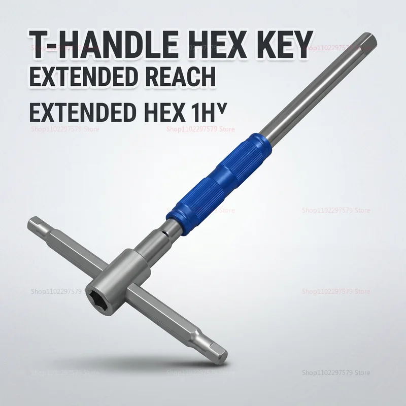 T Handle Extension Rod Hex Allen Wrench for Key Spanner T Type Socket Replacement Sleeve Wrench Repair Tool for Automotive