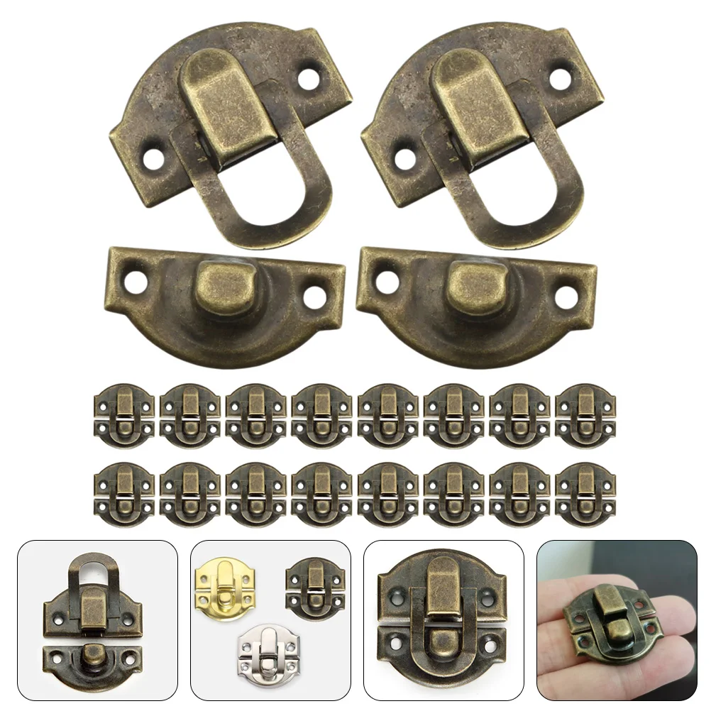 

30pcs Jewelry Box Latches Vintage Steel Hasp Buckle Kit for Wooden Boxes Chests Cabinets Gift Wine Toolbox Hardware