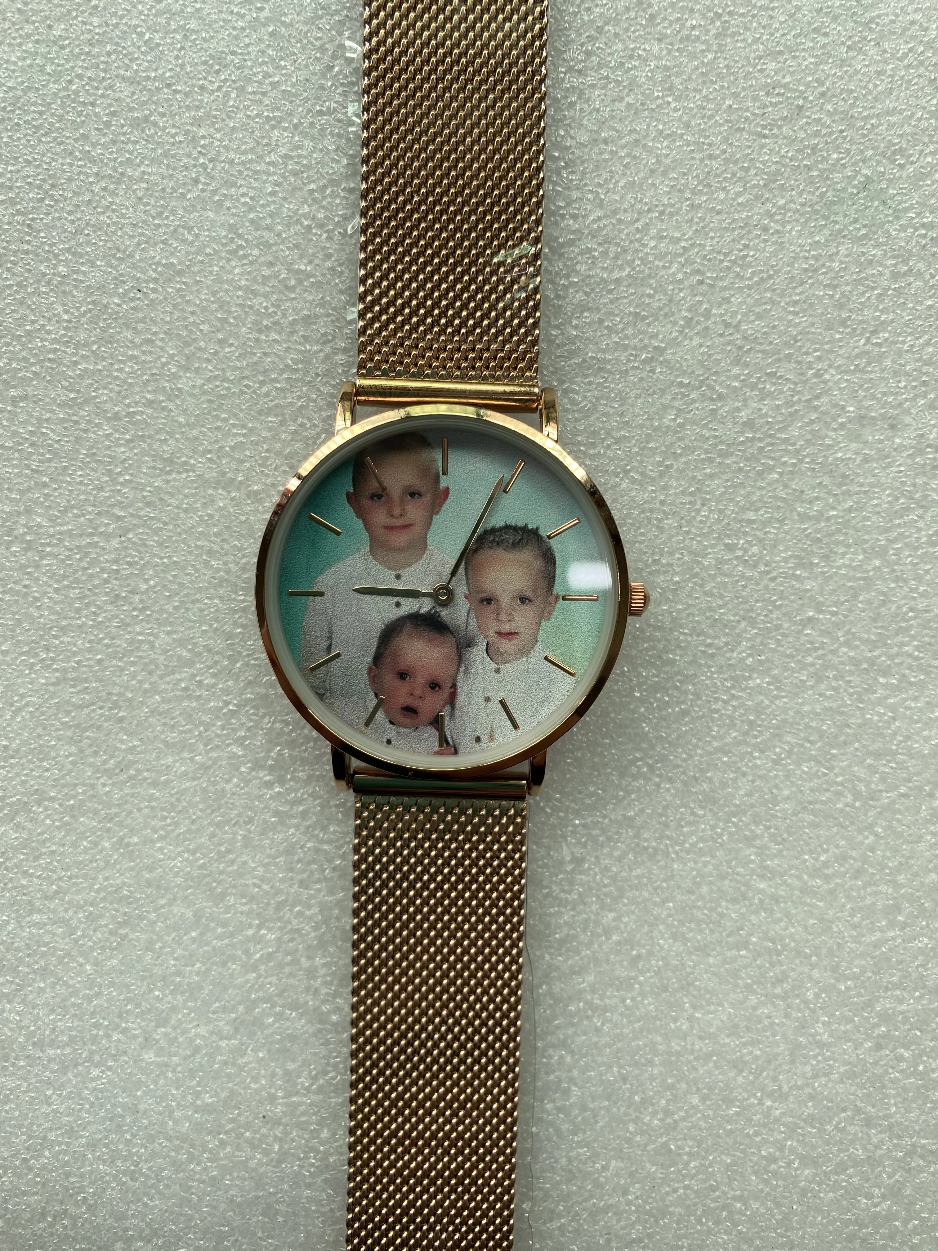 Gold Women Watch Custom Photo Picture On Dial Quartz Watch Designed Dial Private Label