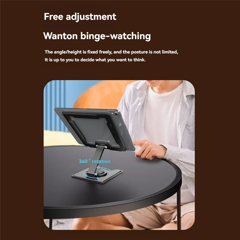 

Tablet Stand Portable Desk Monitor Stand Foldable 360° Rotating Base Compatible With Ipad Pro/Air/Mini And More A