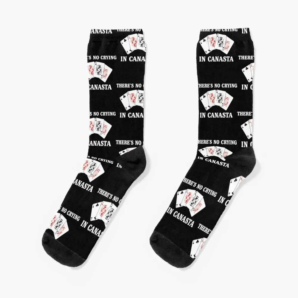 Funny Card Player No Crying In Canasta product Socks anti-slip sport hiphop retro Socks For Women Men's