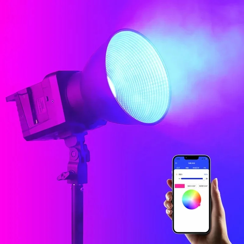 SUTEFOTO P100 100W RGB Full Color Led Video COB Light 2800K-10000K APP Control Photography Lighting Lamp Colorful lighting