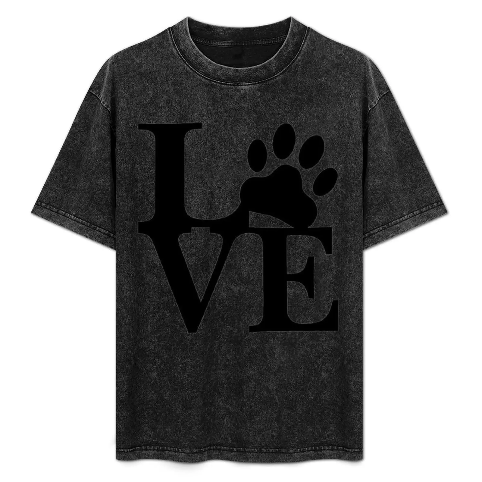 

LOVE DOG PAW T-Shirt Work Style Casual T-Shirt