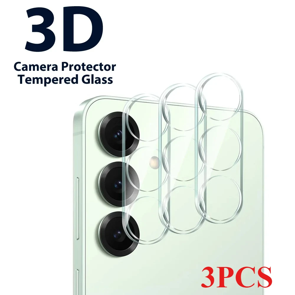 3 pçs câmera 3d vidro temperado para samsung galaxy s25 fe lente da câmera filme de vidro samsun s25fe s 25fe 6.7 ''5g caso amigável