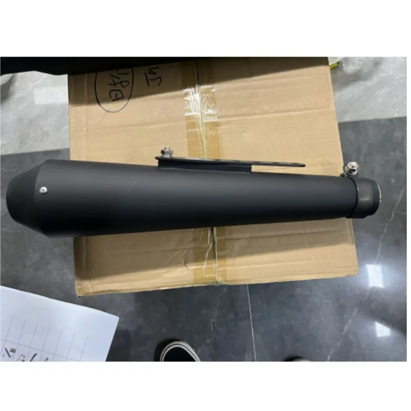 Tubo de escape retrô com cabeça de peixe e rede para Harley Triumph Scrambler Guzzi Prince modificado