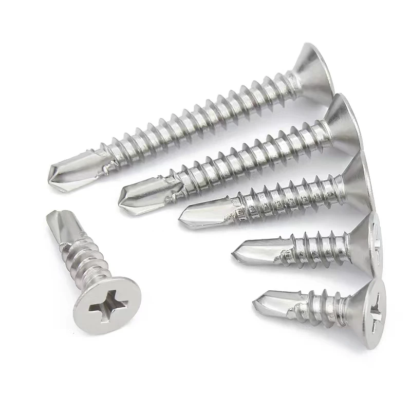 10pcs M5.5 M6.3 Roofing ScrewsTapping Screw Self Drilling Sheet Metal Hex Washer Head Screws 304 Stainless Steel Choose