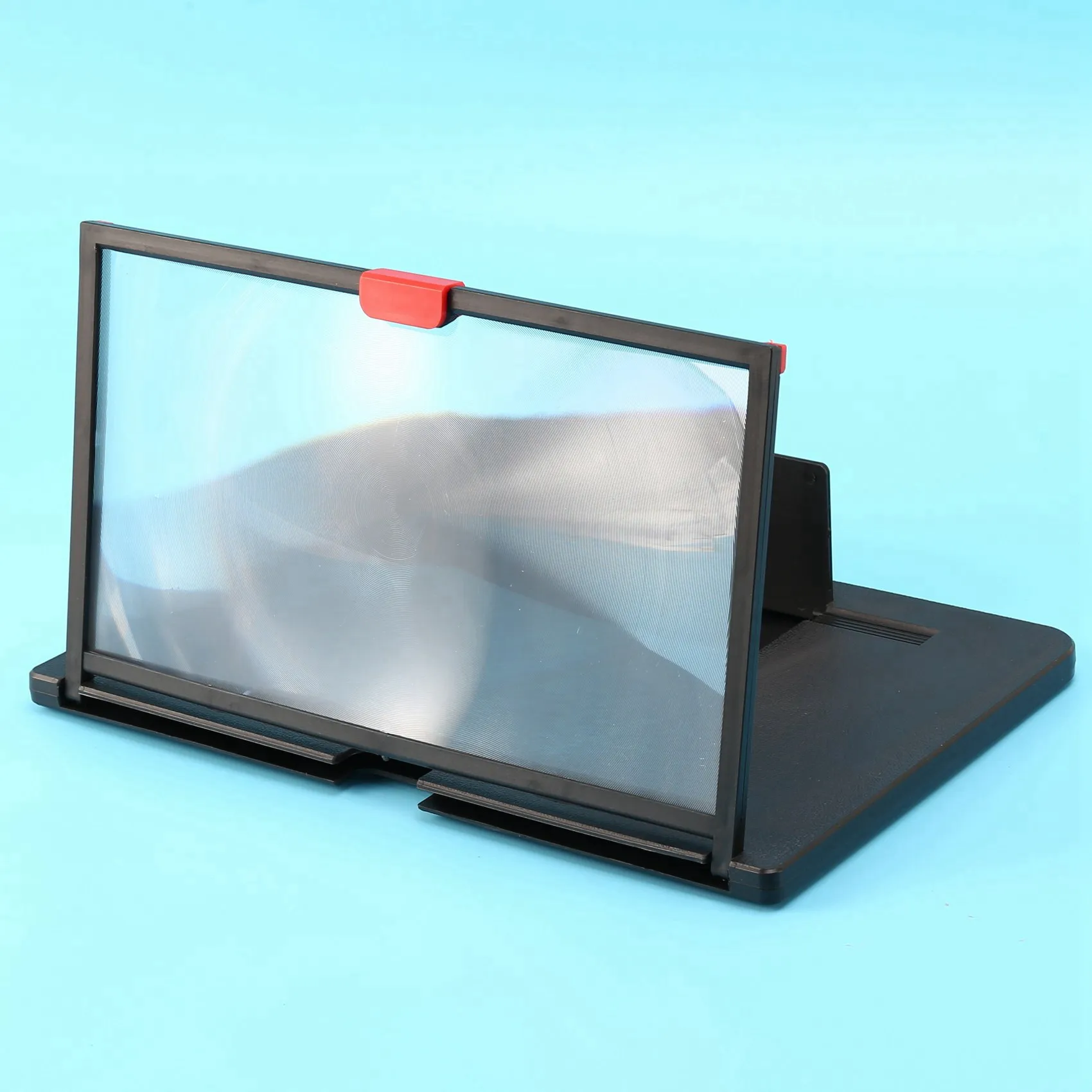 2X Mobile Phone Screen Magnifier 12 Inch 3D HD Video Amplifier Stand Bracket With Movie Game Black Folding Desk Holder