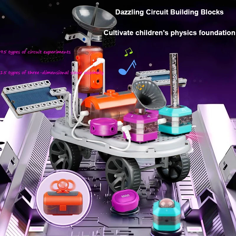 2025 STEM Puzzle Toys for Kids Electronic Building Blocks Physics Science Experiment Educational Toy Ideal Children's Gift