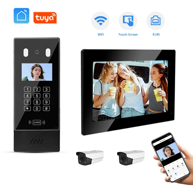 SKYNEX Newest Wifi Video Doorbell Camera Tuya Smart Home Apartment Wifi Visual Peephole Door Bell Tuya Only Indoor Monitor Price