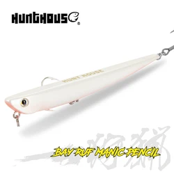 Hunthouse Pencil Fishing Lure Long Casting BAY RUF MANIC Sinking Hard Bait 75mm 8g Stickbait BKK Hook Seabass Pike Fish Tackle