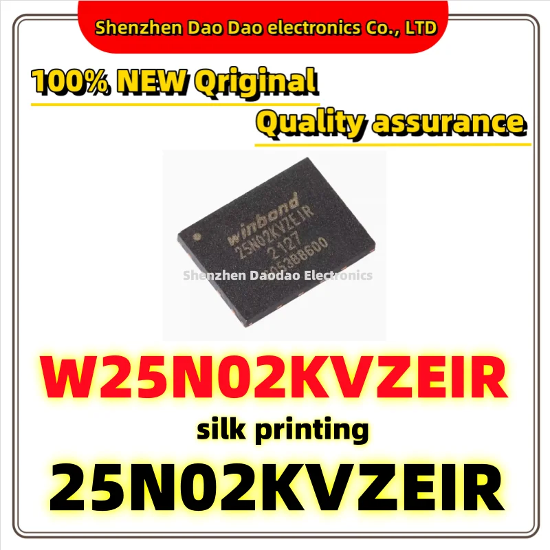 W25N02KVZEIR Silk 25N02KVZEIR WSON-8 3V 2Gb serial NAND flash chip chip IC New original