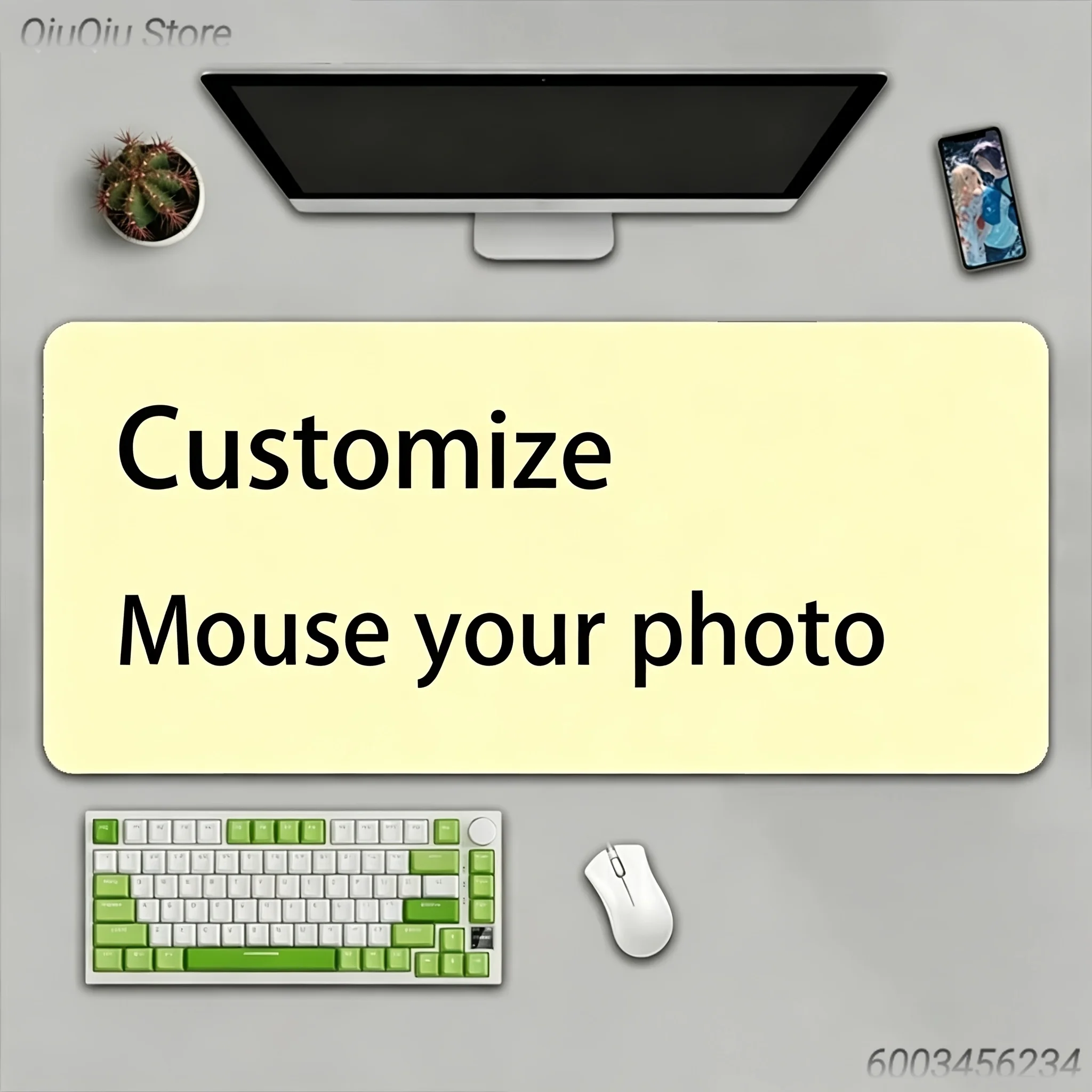 Custom Couple Photo Mouse Pad Waterproof Stitched Edge Desk Mat Sweet Valentine Anniversary Gift for Lovers