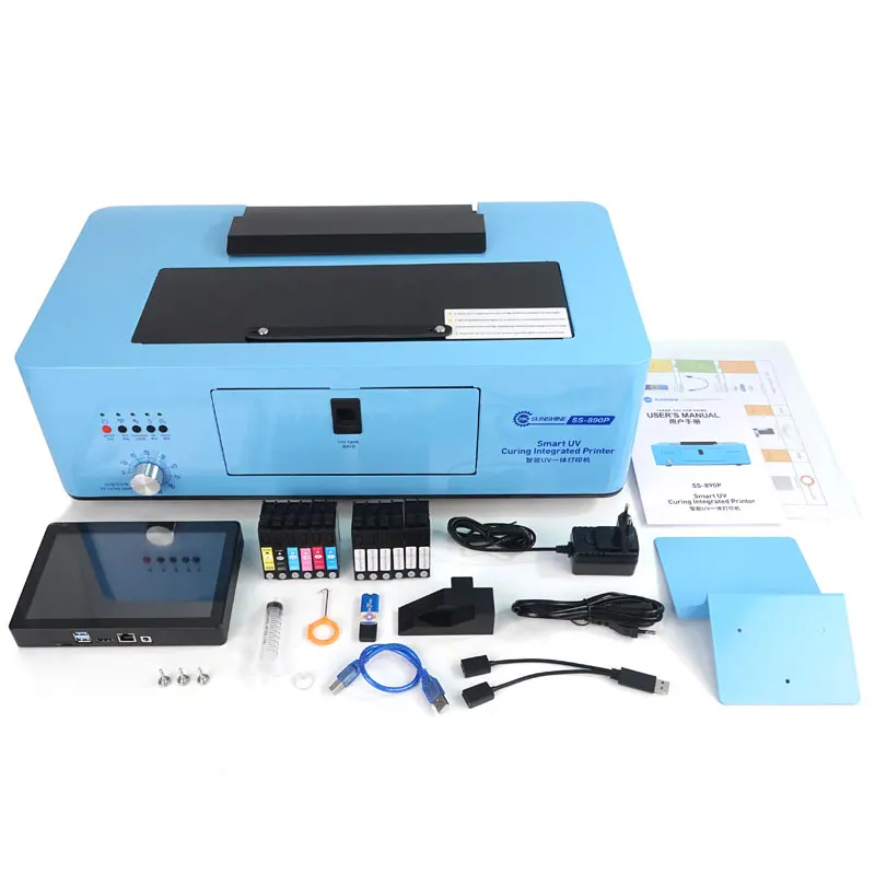 Sunshine SS-890P Smart UV Printing Machine For Mobile Phone Tablet Protective Color Film Custom Picture Cutting Tool