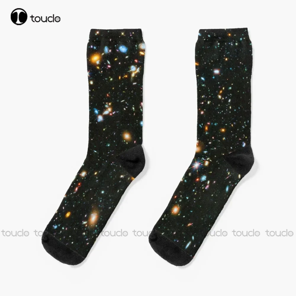 Hubble Extreme Deep Field Landscape Socks Socks Women Cartoon Comfortable Best Girls Sports Street Skateboard Socks Custom Gift