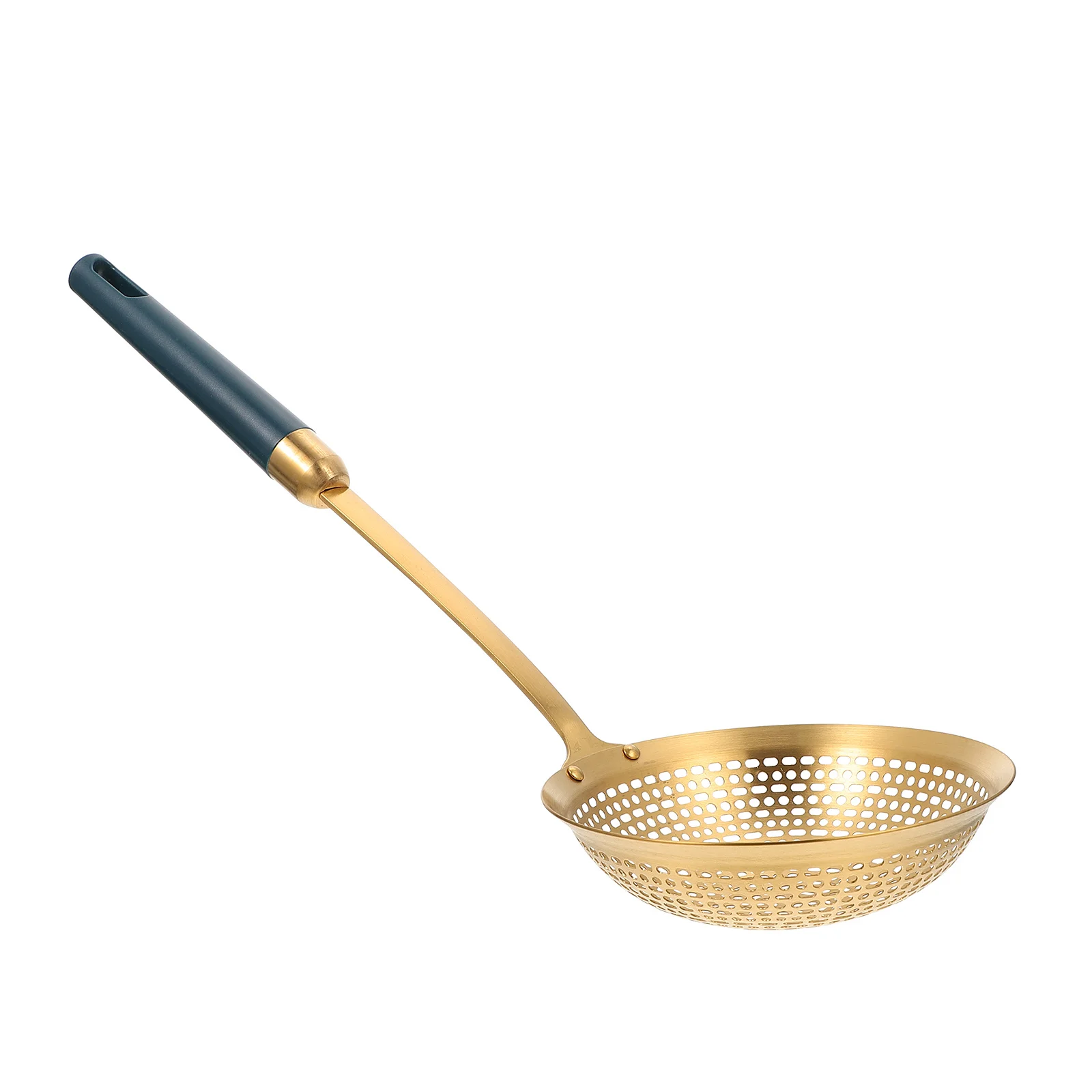 

1Pcs Stainless Steel Skimmer Spoon Kitchen Cooking Frying Cooking Tool Heat Resistant Comfortable Handle Rust Free