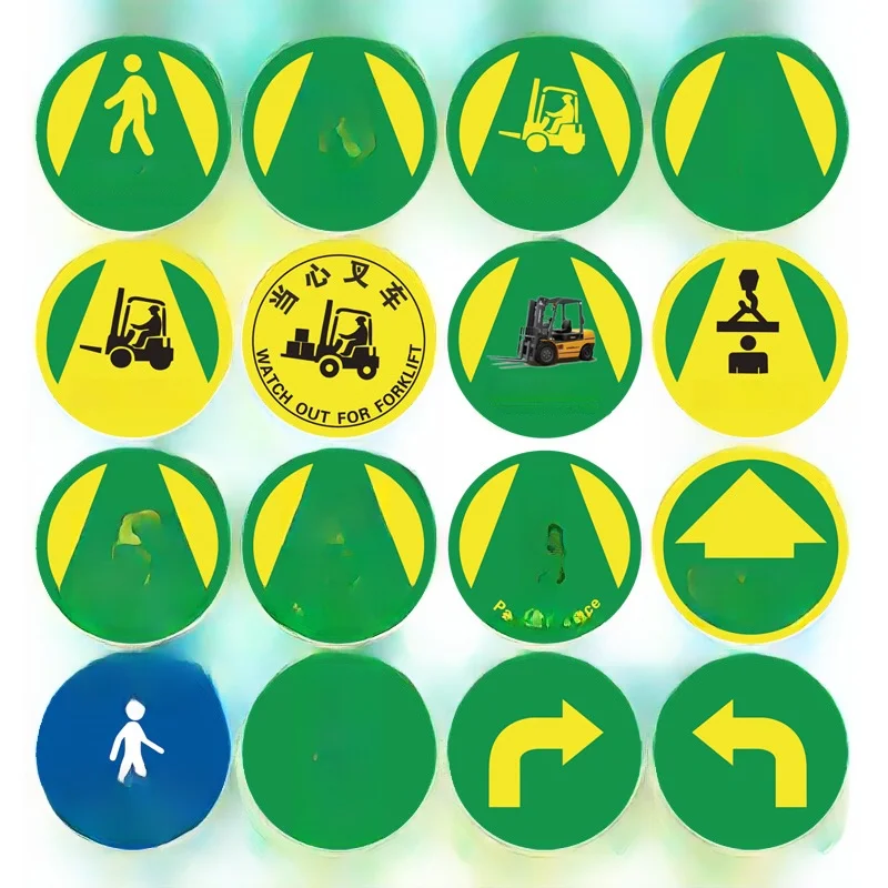 ملصقات تحديد قناة دثر رسومات أرضية مقاومة للاهتراء لقنوات أمان موقع البناء لرافعة المشاة الشوكية