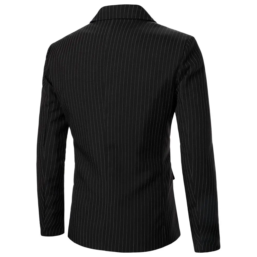 Men\'s Blazer Simple Line Design Button Pocket Men\'s Business Casual Suit Formal Meeting Wedding Groom Dinner Men\'s Blazer
