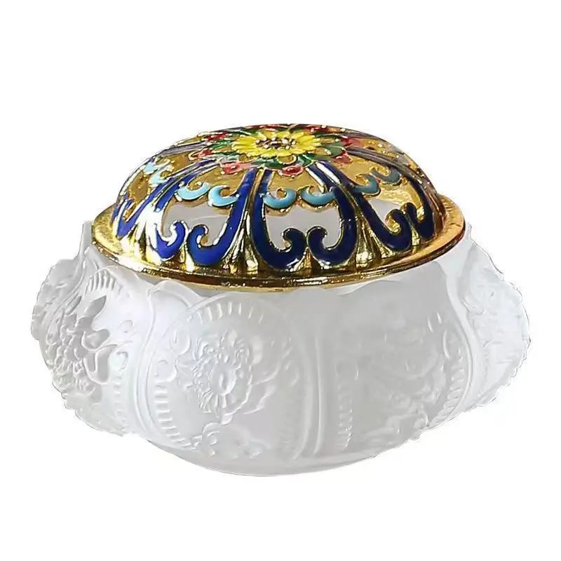 

Glazed burner, plate incense burner, incense seal burner, antique glazed burner for household use