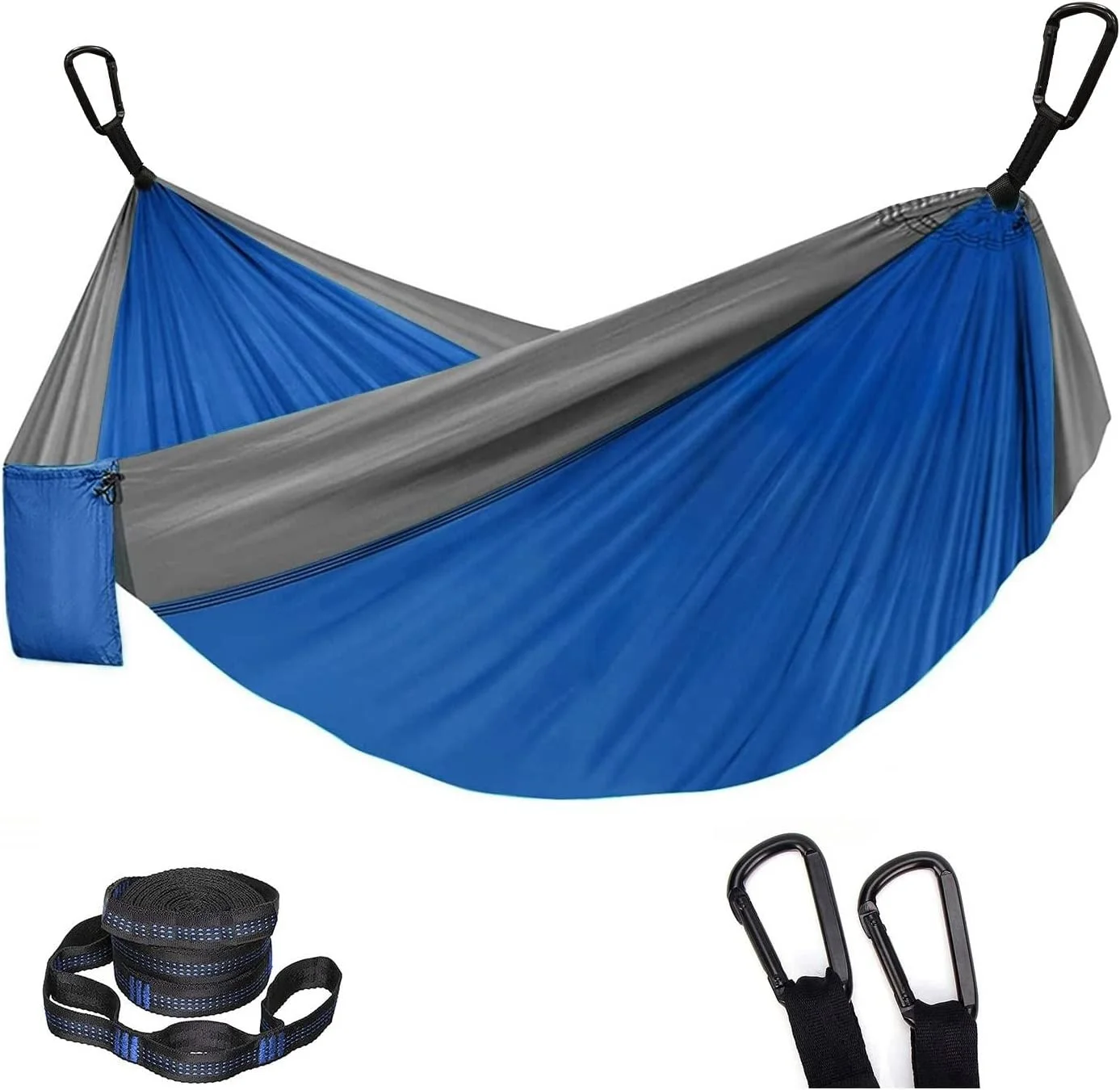 WOQI Wholesale Portable lightweight Single or Double Nylon Ripstop Hammock for Outdoor Camping