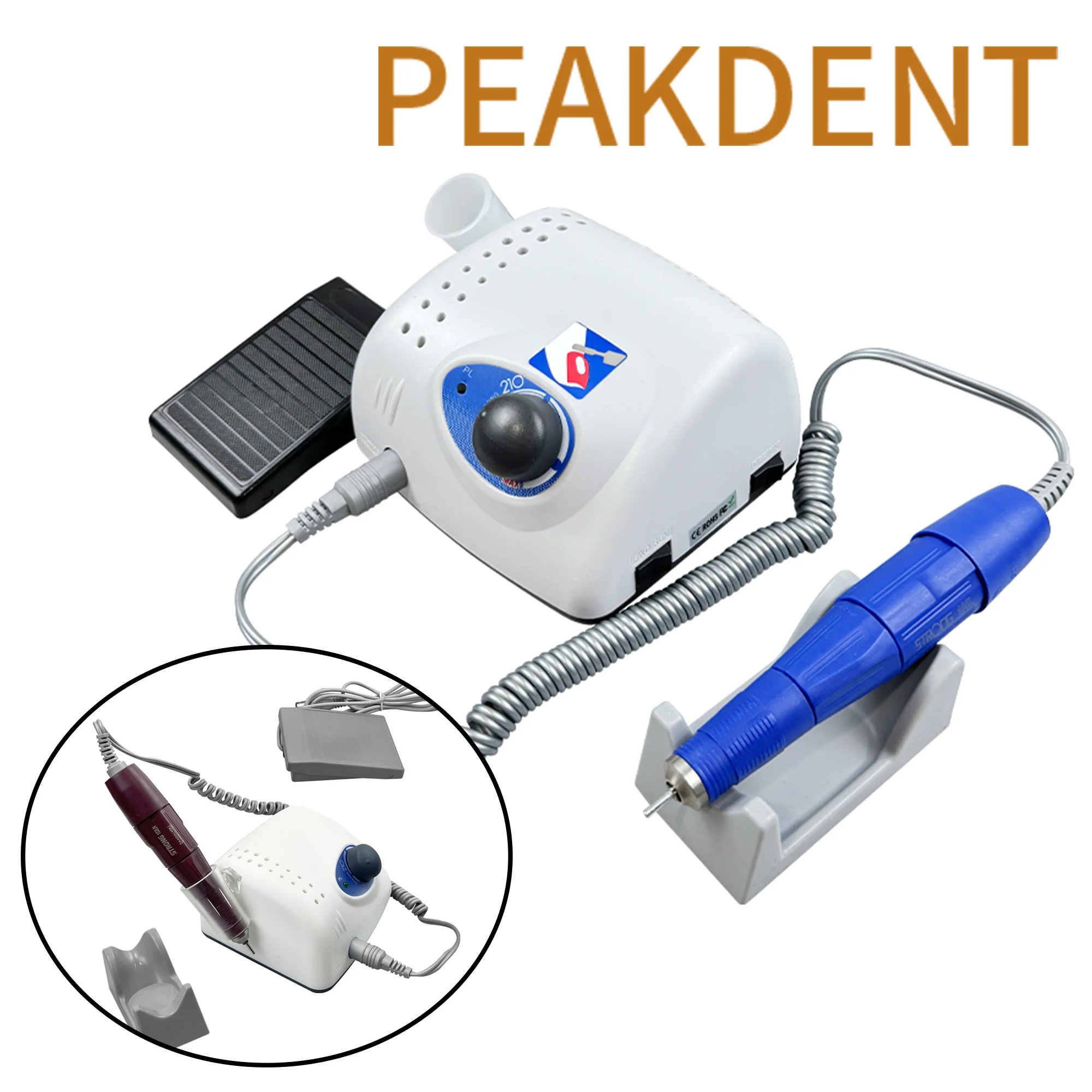 Dental Polishing Machine Lab STRONG 210 +102LN Micro 45000RPM Motor Dental Lab Equipment Dentist Nail Drills Machine Tools