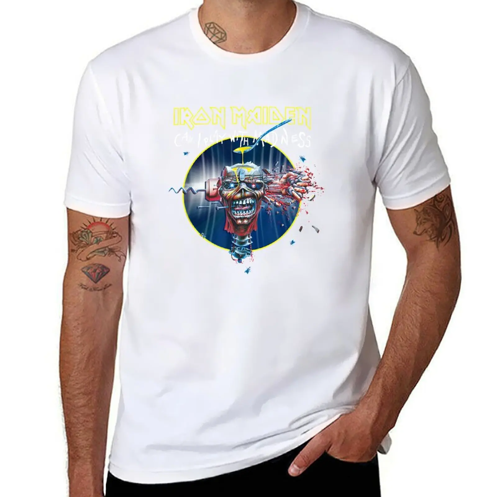 

M4idenn Ir0n - Can I Play With Madness T-Shirt man t shirt heavy cotton t shirt men 100% cotton luxury brand T-Shirt