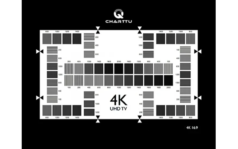 Wykres rozdzielczości Charttu 4K (UHD TV) 100-2000 LP/PH 280 * 210X0.25mm Test sprawdzania wykresu kamera rozdzielczość kamery internetowej