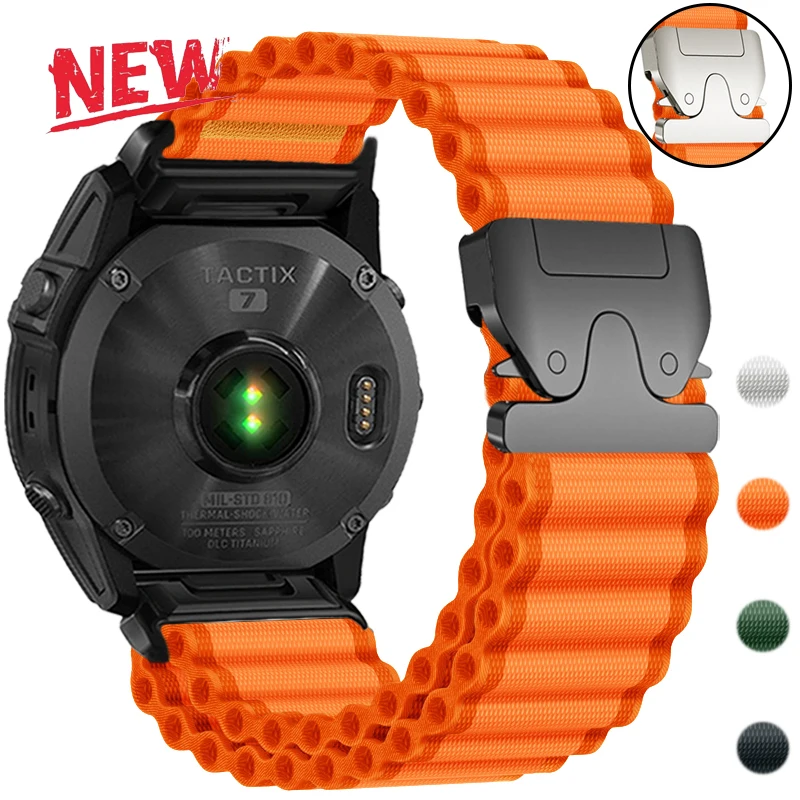 

Quick Fit 20mm 22mm 26mm Woven Nylon Band For Garmin Watch Quatix 8 /Fenix 8 47mm 51mm 7 7X 6 6X 5 5X Plus/Epix Pro Gen 2 Strap