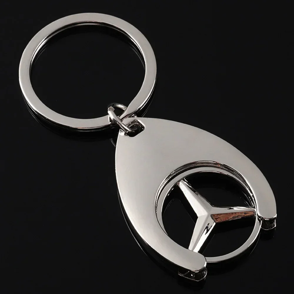 Metal Car Keychain Keyrings Key Accessories for Mercedes Benz W203 W204 W168 W124 W205 C180 E320 S320 CLA CLK CLS GLA GLC SLS