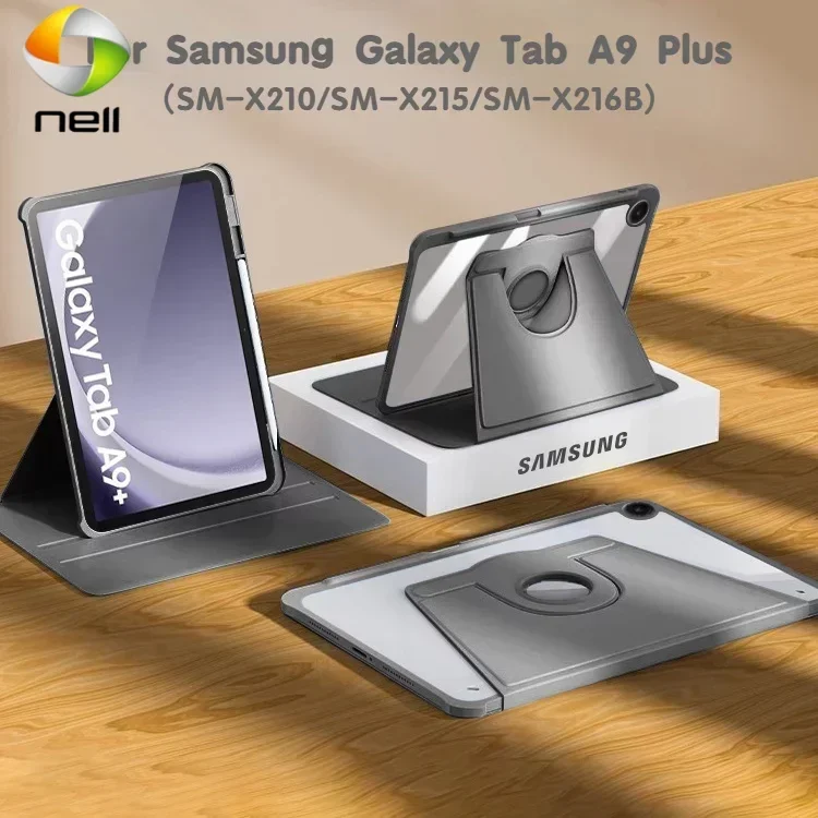 

Автоматическое сна/пробуждение для Samsung Galaxy Tab A9+ 2023 A8 S9 FE Plus 12,4 S9FE 10,9 S6 Lite P619 S8 S7 FE 360 ° Вращающийся акриловый футляр