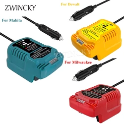 For MAKITA/Milwaukee/Dewalt 18V Lithium Battery Charger Replacement Portable Compact Charger Car Charger with Cigarette Lighter