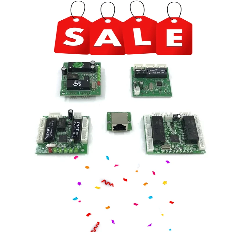 

mini module design ethernet switch circuit board for ethernet switch module 10/100mbps 3/5/6/8 port PCBA board OEM Motherboard