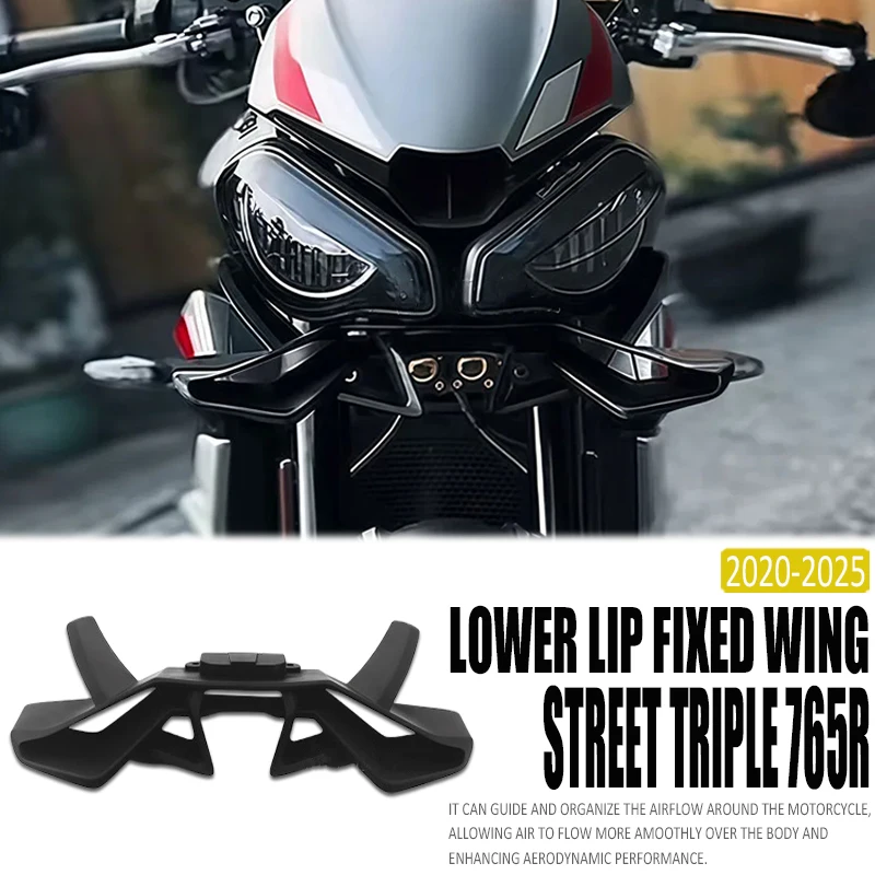

Новинка для TRIUMPH Street Triple 765 R/RS 765RS 765R 2020-2025, спортивные спойлеры Downforce Naked Forntal, аэродинамический дефлектор крыла